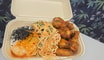 Crispy Chicken Wings, Kani Salad, and Rice Meal